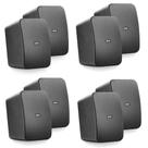 COMP Kit 4 Pares Caixa de Som Passiva CS 6" 8 Ohms Preta Frahm - 31862