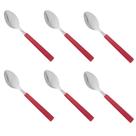 COMP Kit 6 Colheres de Mesa Aço Inoxidável Cabo em Polipropileno Vermelho Linha Riviera - Brinox COMP Kit 6 Colheres de Mesa Aço Inoxidável Cabo em Polipropileno Vermelho Linha Riviera - Brinox