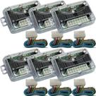 COMP Kit 6 Unidades Módulo De Vidro Elétrico Universal 2 Portas Antiesmagamento Subida E Descida Digital Soft Aw52