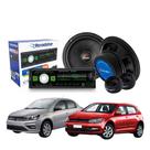 COMP Kit Alto Falante Ophera 6,5" 160W RMS + Auto Rádio Roadstar p/ Gol/Voyage/Parati/Saveiro/Kombi