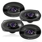 COMP Kit Alto Falante Pioneer TS-6960BR 6x9 Polegadas Quadriaxial 100WRMS 4 Ohms Bobina Simples