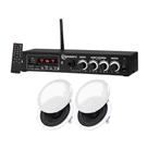 COMP Kit Amplificador THS 1900 Receiver + 2 Pares de Arandela 6" 40 Watts RMS Branca Taramps
