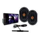 COMP Kit Antena Eletrônica + Alto-Falantes Leson 6x9" JB69 Flex + Multimídia Roadstar 7" RS401BR MI