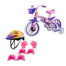 COMP Kit Bicicleta Infantil Aro 12 Nathor + Proteção Completa com Capacete Zippy Toys