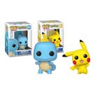 COMP Kit Boneco Colecionável Funko Pop! Pokémon Pikachu 553 + Squirtle 504 Miniatura Candide COMP Kit Boneco Colecionável Funko Pop! Pokémon Pikachu 553 + Squirtle 504 Miniatura Candide