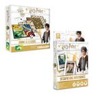 COMP Kit Brinquedo Jogo de Tabuleiro Harry Potter Clássicos com Baralho + Jogo Carton Harry Potter Desafio Das Horcruxes