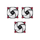 COMP Kit c/ 3 Cooler para Gabinete 120X120 30LED Vermelho STORM C3Tech F7-L130RD