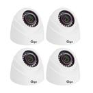 COMP Kit c/ 4 Câmeras Dome 1080P Orion IR 20M Sensor 1/3 3.6MM 12 Led SMD D-WDR Giga GS0470A