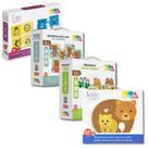 COMP Kit c/ 4 Jogos para Primeira Infância: Cores, Sequência, Contagem e Quebra-Cabeça em MDF COMP Kit c/ 4 Jogos para Primeira Infância: Cores, Sequência, Contagem e Quebra-Cabeça em MDF