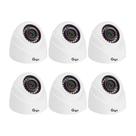 COMP Kit c/ 6 Câmeras Dome 1080P Orion IR 20M Sensor Digital1/3 3.6MM 12 Led SMD D-WDR Giga GS0470A