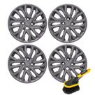 COMP Kit Calotas Grid Aro 15” Argo/Cronos 2022 + Escova Macia de Limpeza para Rodas Vonder