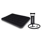 COMP Kit Colchão Inflável Casal Deluxe Comfort Preto + Bomba de Ar Manual Atrio ES290