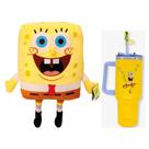 COMP Kit Colecionador Presente Bob Esponja Copo Térmico Tumbler + Pelúcia