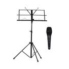COMP Kit Completo Voz e Apresentações - Microfone LS6-VK + Suporte para Partitura Hayonik SP100