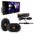 COMP Kit de Alto-Falantes JB69 Flex 6x9" + Multimídia MP5 RS-401BR Plus + Antena Amplificada TSR