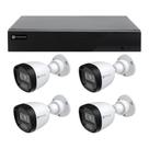 COMP Kit DVR 4 Canais 1080 Lite 5x1 com 2 Canais + 4 Câmeras de Segurança Bullet Full HD 20m 4x1