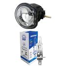 COMP Kit Farol Auxiliar Palio Brava Marea Uno + Lâmpada H1 12V 55W Vidro Lisa Compatível
