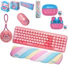 COMP Kit Fini Sem Fio Teclado Mouse Wireless + Fone de Ouvido + Caixa de som + Apoio de Pulso Marshmallow Letron COMP Kit Fini Sem Fio Teclado Mouse Wireless + Fone de Ouvido + Caixa de som + Apoio de Pulso Marshmallow Letron