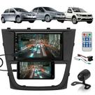 COMP Kit Gol G5 Central Multimídia MP5 2 Din 7" Bluetooth SD USB AUX Espelhamento + Câmera de ré + Moldura + Chicotes