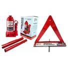 COMP Kit Macaco Hidráulico Garrafa até 2 Toneladas + Triângulo de Sinalização Refletivo 41x41x41cm COMP Kit Macaco Hidráulico Garrafa até 2 Toneladas + Triângulo de Sinalização Refletivo 41x41x41cm