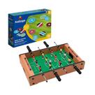 COMP Kit Mesa de Pebolim 51cm Madeira Zippy Toys + Jogo de Botão Brasileirão Xalingo