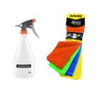COMP Kit Pulverizador Manual 1L Tramontina + 4 Panos Microfibra Automotivo Naveg 30x40cm COMP Kit Pulverizador Manual 1L Tramontina + 4 Panos Microfibra Automotivo Naveg 30x40cm