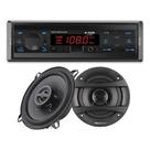 COMP Kit Rádio Automotivo 1 Din Bluetooth + Par de Alto Falantes Coaxial 5,25" 70W COMP Kit Rádio Automotivo 1 Din Bluetooth + Par de Alto Falantes Coaxial 5,25" 70W