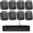 COMP Kit Som Ambiente Amplificador Slim Optical G5 300W + 8 Caixas HS Academias 420m² - FRAHM
