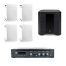 COMP Kit Som Ambiente Frahm para Loja de Conveniência até 100m² - Amplificador + Arandela + Subwoofer