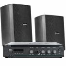 COMP Kit Som Ambiente Frahm para Mercados até 200m² - Amplificador + Caixas de Som Discretas