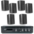COMP Kit Sonorização Ambiente Slim 1000 Bluetooth+ 6 Caixas PS 200 Preta - Frahm