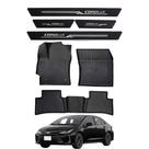 COMP Kit Tapete Bandeja Corolla Sedan 2020 a 2026 + Soleira Preta 4 Portas Corolla 2006 em Diante