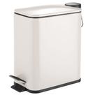Compartimento de pedais mDesign retangular de metal 5L com tampa e inserto de plástico