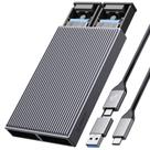 Compartimento SSD ORICO Dual M.2 NVMe SATA USB-C 2x4 TB