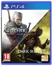 Compilação de videogame PS4 Dark Souls III e The Witcher 3