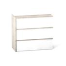Complemento Balcao de Atendimento P25 Pandin 125 CM Casablanca e Branco Complemento Balcao de Atendimento P25 Pandin 125 CM Casablanca e Branco