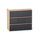 Complemento Balcao de Atendimento P25 Pandin 125 CM Noce Naturale e Grafito