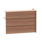 Complemento Balcao de Atendimento P25 Pandin 125 Cm Noce Naturale