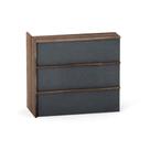 Complemento Balcao de Atendimento P25 Pandin 125 CM Walnut e Grafito