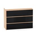 Complemento Balcao de Atendimento P25 Pandin 155 CM Noce Naturale e Preto