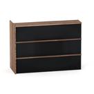 Complemento Balcao de Atendimento P25 Pandin 155 CM Walnut e Preto Complemento Balcao de Atendimento P25 Pandin 155 CM Walnut e Preto