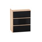 Complemento Balcao de Atendimento P25 Pandin 95 CM Noce Naturale e Preto Complemento Balcao de Atendimento P25 Pandin 95 CM Noce Naturale e Preto