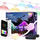 Complemento de luzes externas: LED RGB extensível cortável de 200 pés