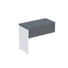 Complemento de Mesa Pé Painel Linha P25 90cm Grafito E Branco Complemento de Mesa Pé Painel Linha P25 90cm Grafito E Branco