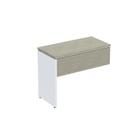 Complemento de Mesa Pé Painel Linha P25 90cm Nogueira Casablanca E Branco Complemento de Mesa Pé Painel Linha P25 90cm Nogueira Casablanca E Branco