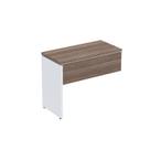 Complemento de Mesa Pé Painel Linha P25 90cm Walnut E Branco Complemento de Mesa Pé Painel Linha P25 90cm Walnut E Branco
