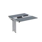 Complemento de Mesa Plataforma para Coworking para 2 Pessoas 110x120 110cm Industrial Grafito E Cinza