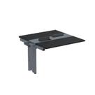 Complemento de Mesa Plataforma para Coworking para 2 Pessoas 110x140 110cm Industrial Preto E Grafito