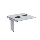 Complemento de Mesa Plataforma para Coworking para 2 Péssoas 120x120 120cm Industrial Cinza