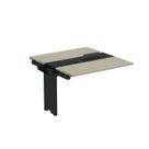 Complemento de Mesa Plataforma para Coworking para 2 Pessoas 120x140 120cm Industrial Nogueira Casblanca E Preto